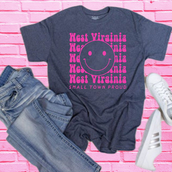 EXCLUSIVE Design- WV Small Town Proud Neon Pink