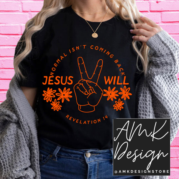 Jesus is Coming Back Groovy LBT (Little black t-shirt)